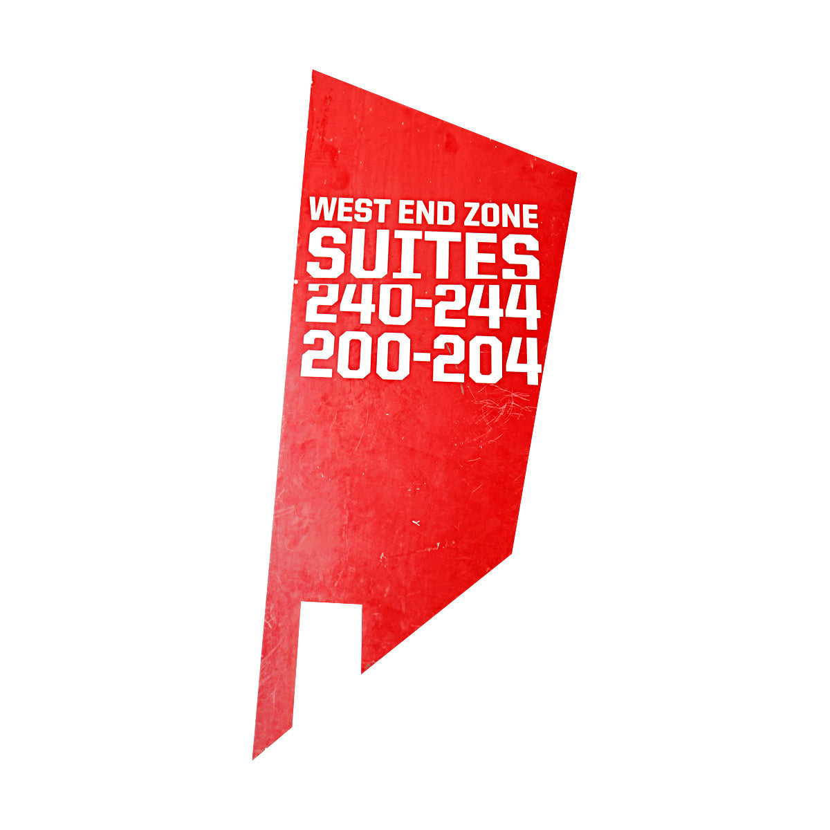 Highmark Stadium Authentic West End Suites Red/White 48x19 Sign