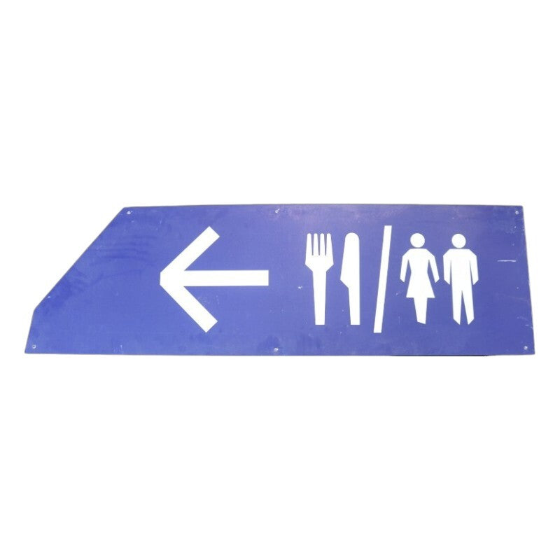 Highmark Stadium Authentic Blue White Restroom/Concessions 65x20 Left Side Sign