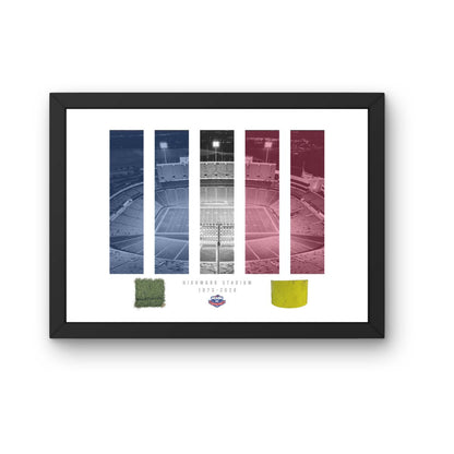Buffalo Bills Highmark Stadium 16x19 Frame w/Authentic Piece of Goalpost and Turf