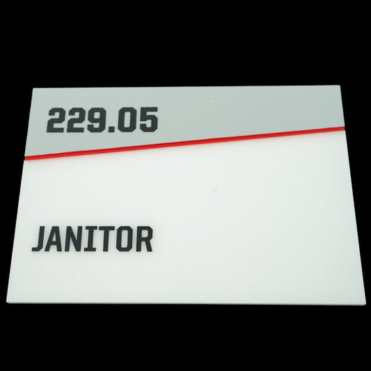 Highmark Stadium Authentic Janitor White/Red 10x7 Sign