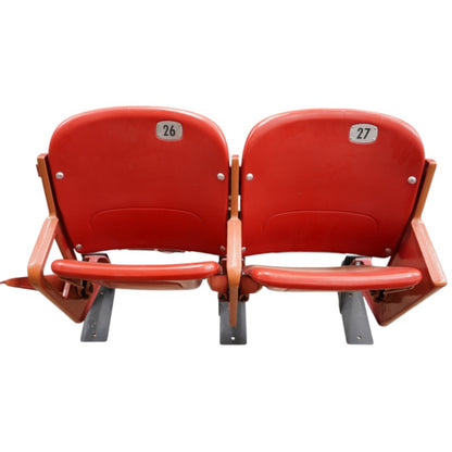 Buffalo Bills Highmark Stadium Authentic Pair of Red End Cap Seats with Logo