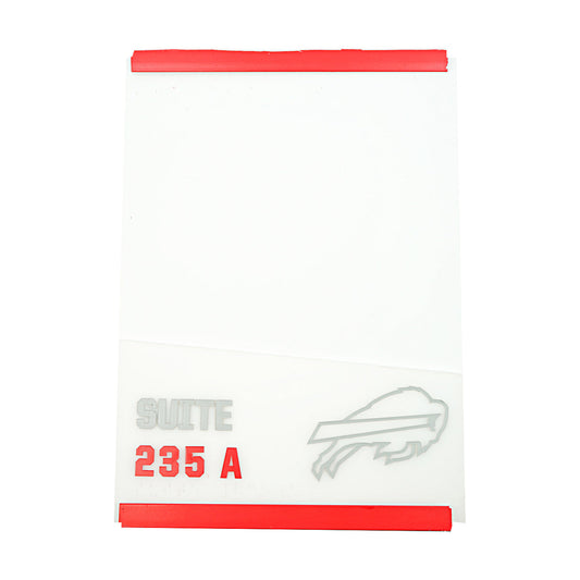 Highmark Stadium Authentic Suite 235 A 7.5x10.5 White/Red Sign