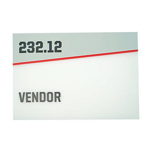 Highmark Stadium Authentic Vendor 10x7 White/Red Sign