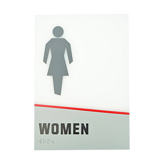 Highmark Stadium Authentic Womens Restroom 7x10 White/Red Sign