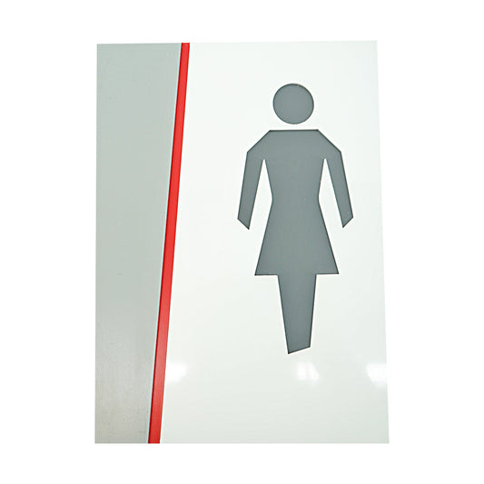 Highmark Stadium Authentic Womens Restroom Double Sided 8x11 White/Red Sign