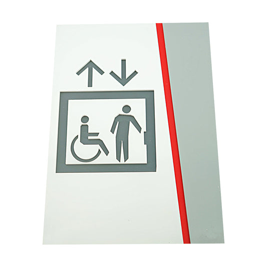 Highmark Stadium Authentic Elevator Double Sided 8x11 White/Red Sign