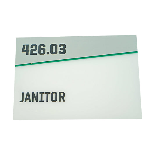 Highmark Stadium Authentic Janitor 10x7 White/Green Sign