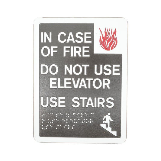 Highmark Stadium Authentic In Case of Fire Use Stairs 6x8 Sign