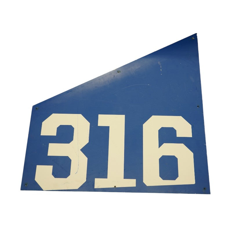 Highmark Stadium Authentic Section 316 36x36 White/Blue Metal Right Side Sign