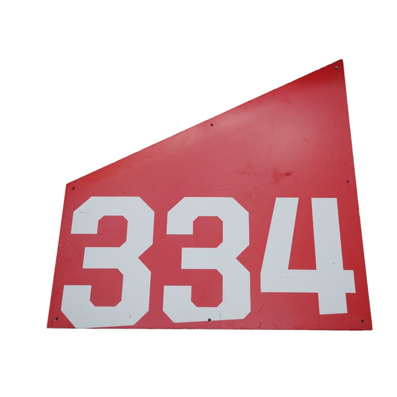 Highmark Stadium Authentic Section 334 36x36 White/Red Metal Right Side Sign