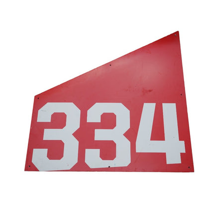 Highmark Stadium Authentic Section 334 36x36 White/Red Metal Right Side Sign