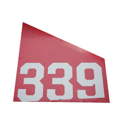 Highmark Stadium Authentic Section 339 36x36 White/Red Metal Left Side Sign