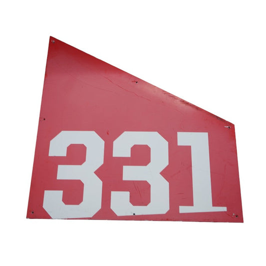 Highmark Stadium Authentic Section 331 36x36 White/Red Metal Left Side Sign