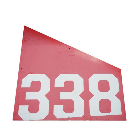 Highmark Stadium Authentic Section 338 36x36 White/Red Metal Left Side Sign