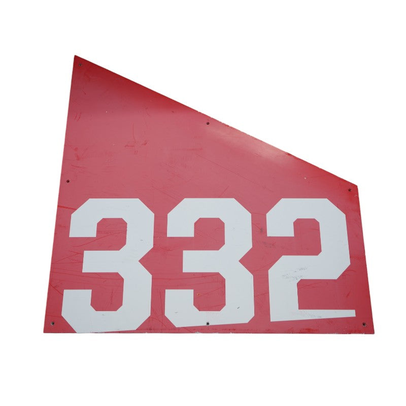 Highmark Stadium Authentic Section 332 36x36 White/Red Metal Left Side Sign