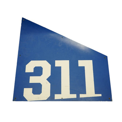 Highmark Stadium Authentic Section 311 36x36 White/Blue Metal Left Side Sign