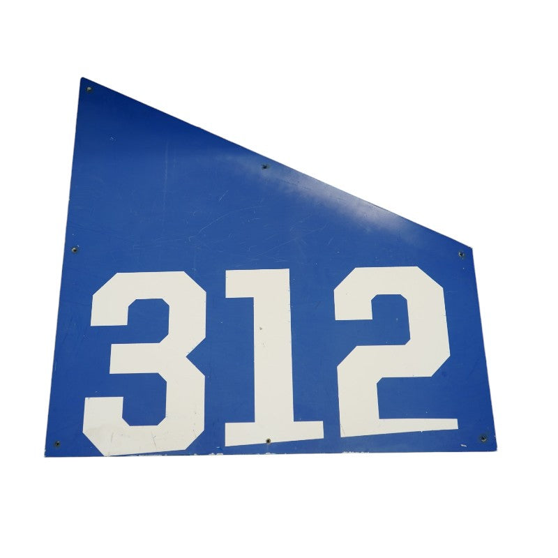 Highmark Stadium Authentic Section 312 36x36 White/Blue Metal Left Side Sign
