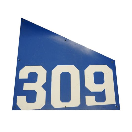 Highmark Stadium Authentic Section 309 36x36 White/Blue Metal Left Side Sign