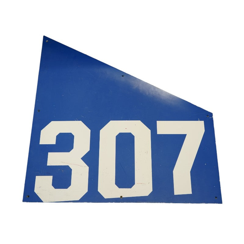 Highmark Stadium Authentic Section 307 36x36 White/Blue Metal Left Side Sign