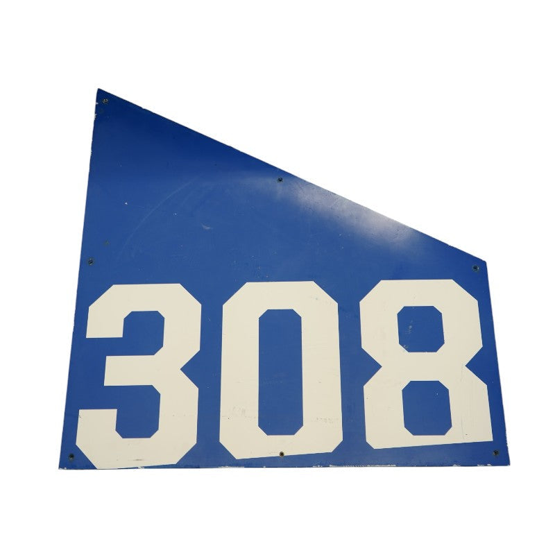 Highmark Stadium Authentic Section 308 36x36 White/Blue Metal Left Side Sign