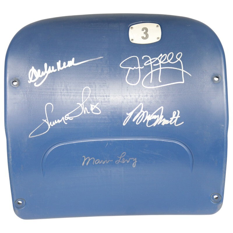 Levy, Kelly, Thomas, Smith and Reed Multi Signed Highmark Stadium Authentic Blue Seatback