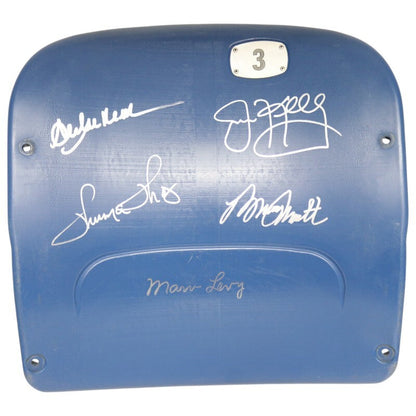 Levy, Kelly, Thomas, Smith and Reed Multi Signed Highmark Stadium Authentic Blue Seatback